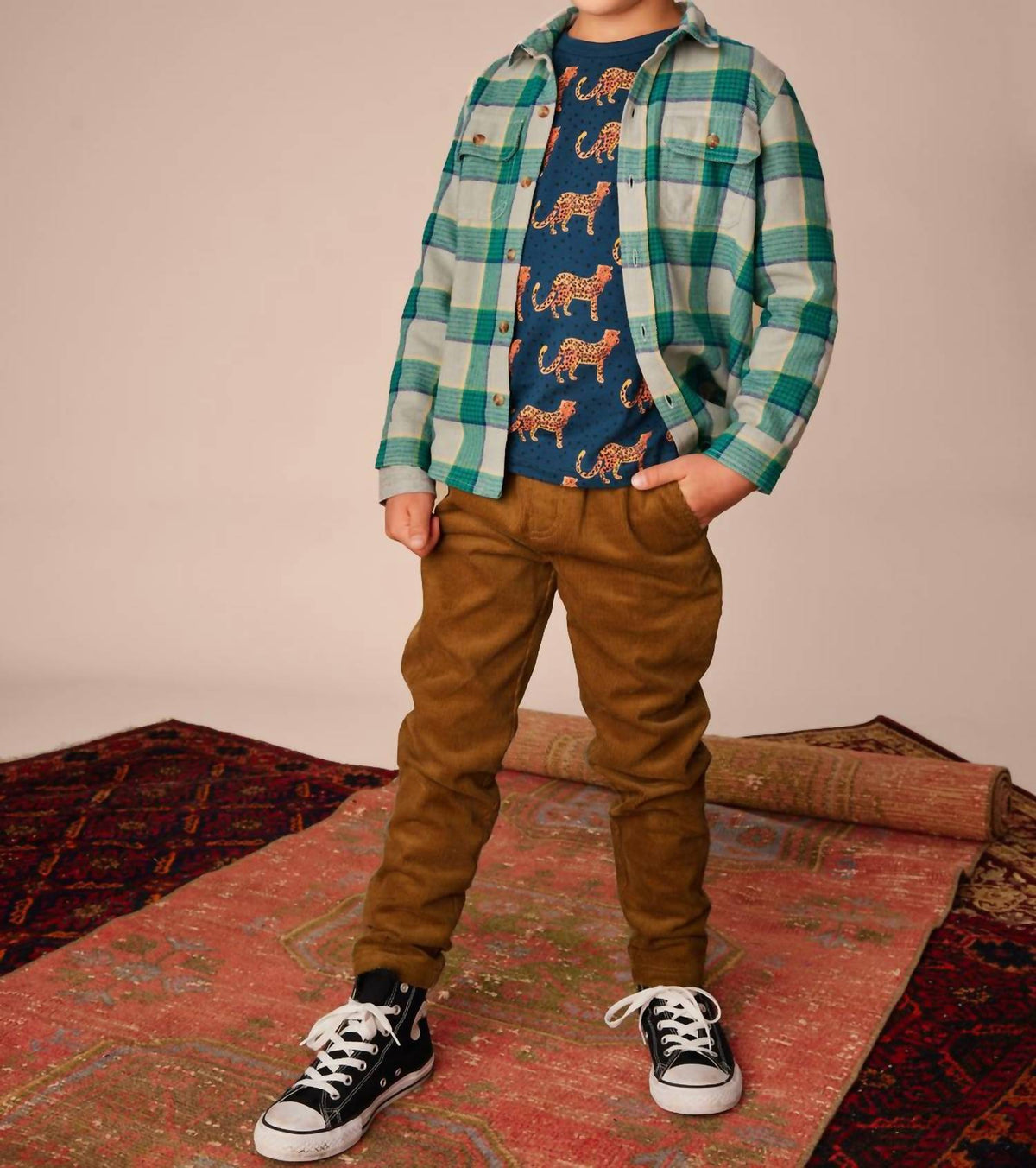 Tea Collection - Flannel Button Up Shirt