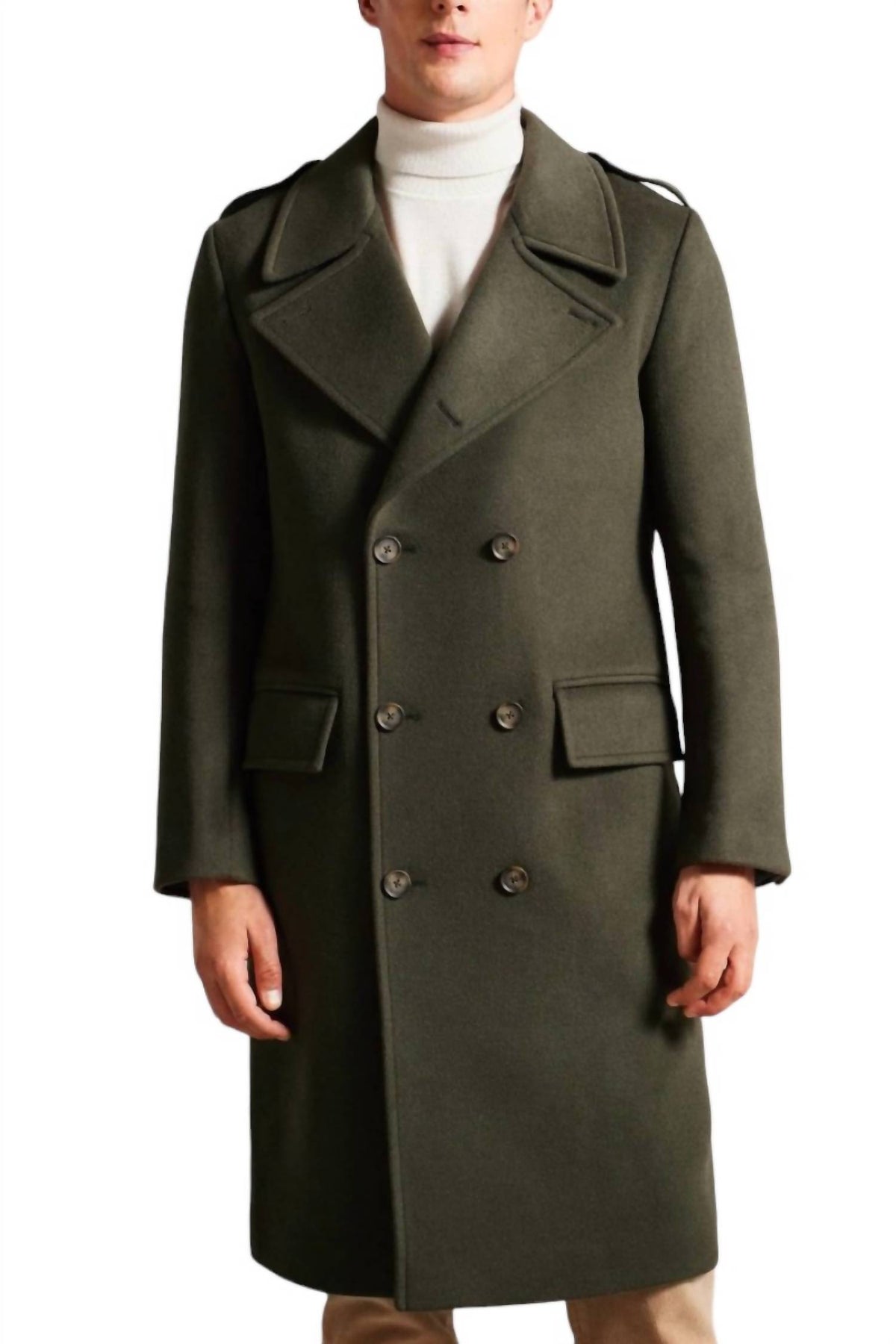 Ted Baker - Avin Wool Blend Military Coat