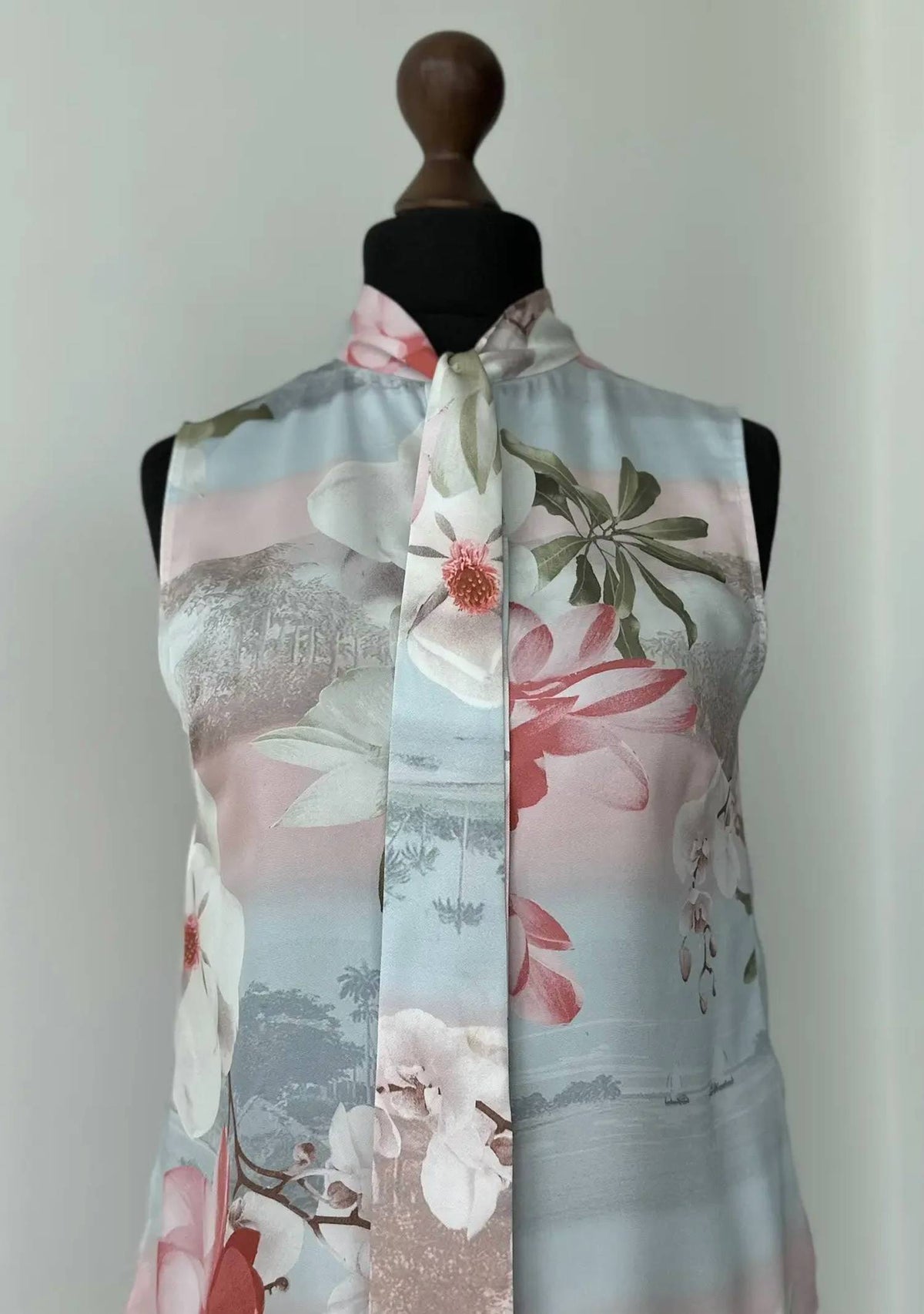 Ted Baker - Mint choc chip tie neck blouse