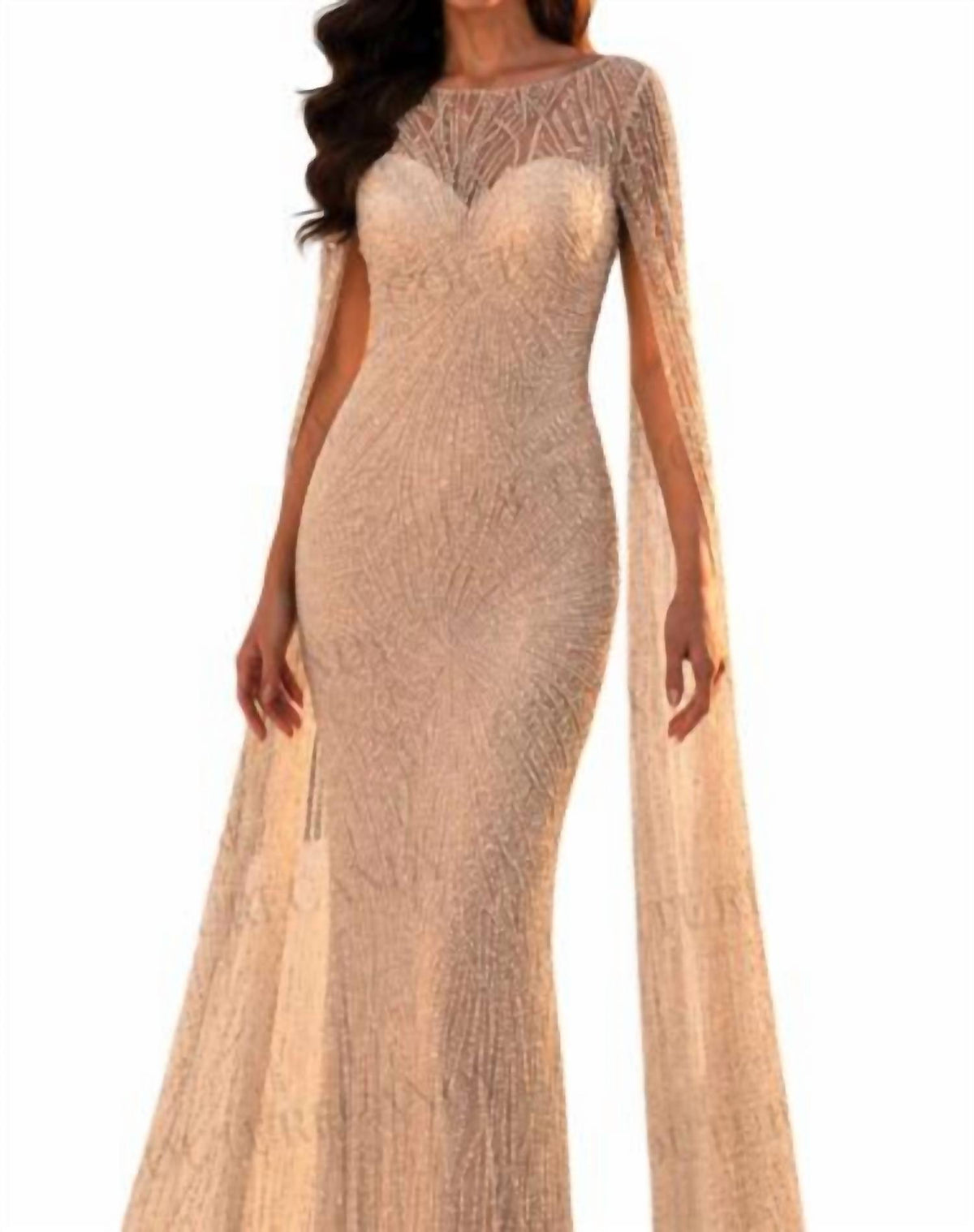 Terani Couture - Beaded Illusion Gown