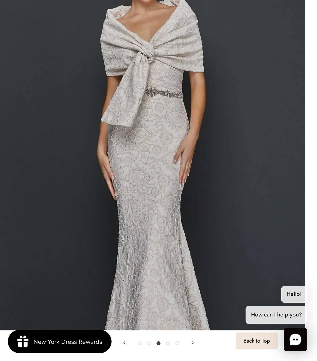 Terani Couture - Off the shoulder Gown with wrap