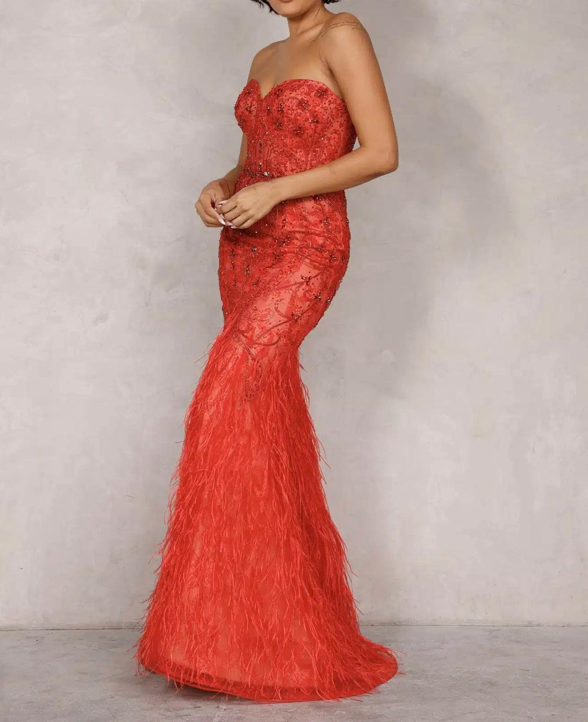 Terani Couture - Strapless Long Tulle Gown