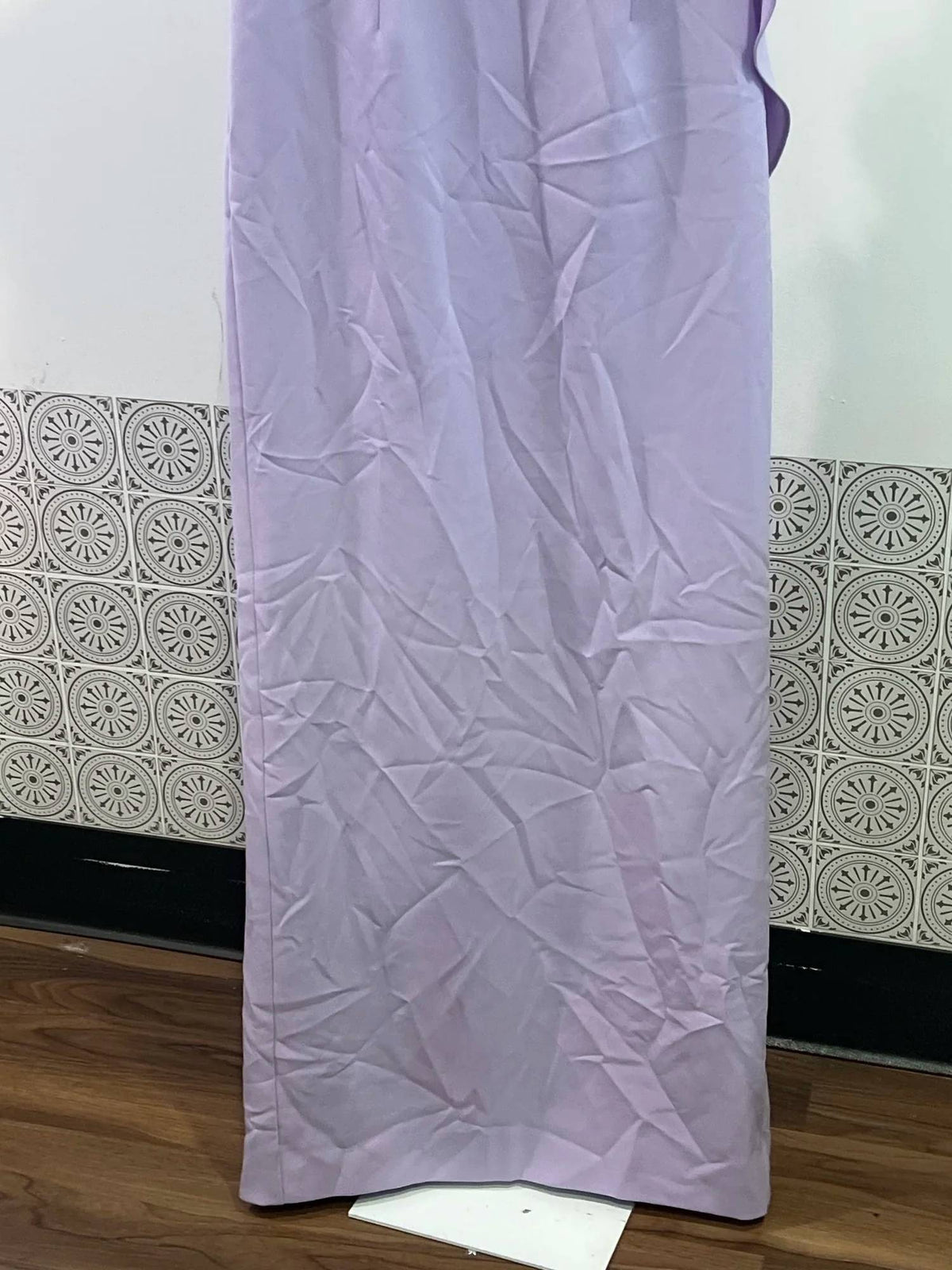 Teri Jon - Asymmetric Drape Cape Gown