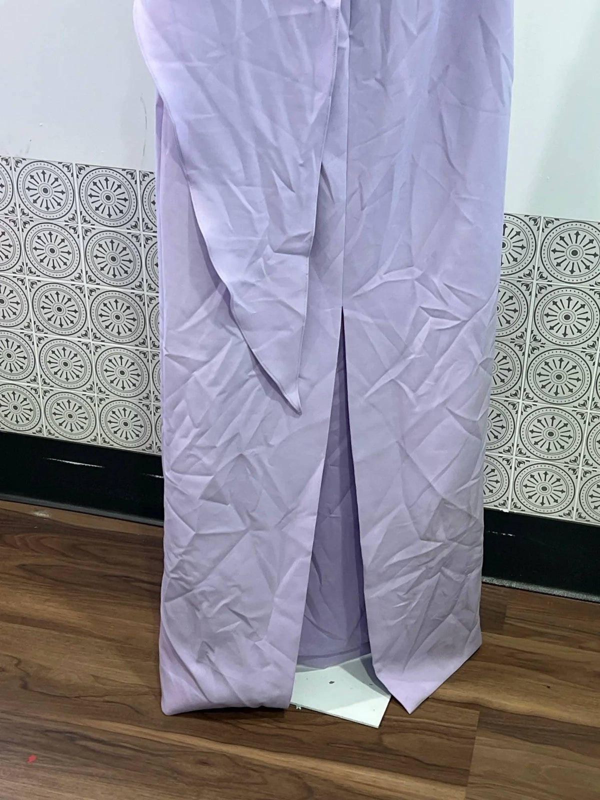 Teri Jon - Asymmetric Drape Cape Gown
