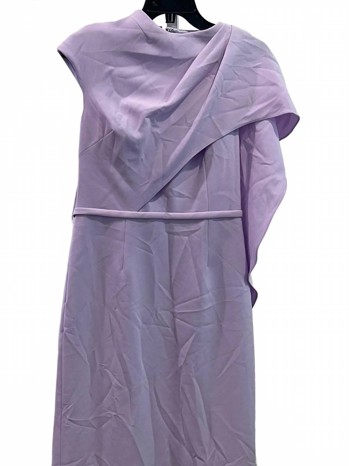 Teri Jon - Asymmetric Drape Cape Prom Gown