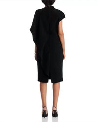 Teri Jon - Embellished Cape Midi Dress