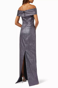Teri Jon - Metallic Twist Front Gown