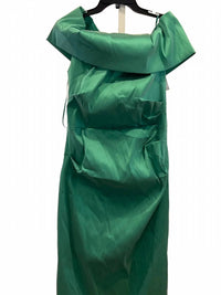 Teri Jon - Stretch Mikado Off The Shoulder Draped Column Gown