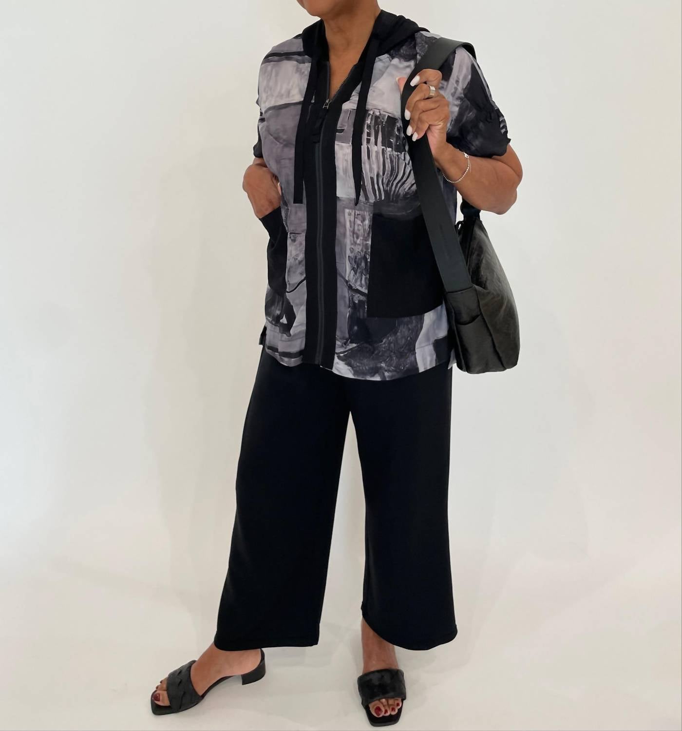 Terra - Dana Zip - up Shirt - black - clothing - hoodies