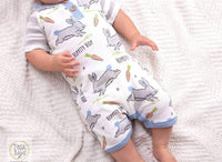 Tesa Babe - "Easter Parade" Henley Shortie Romper for Baby Boys