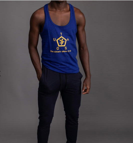 The Athletic Side Of Us - Logo Printed Tank Top - blue - clothing - directbrandpartner