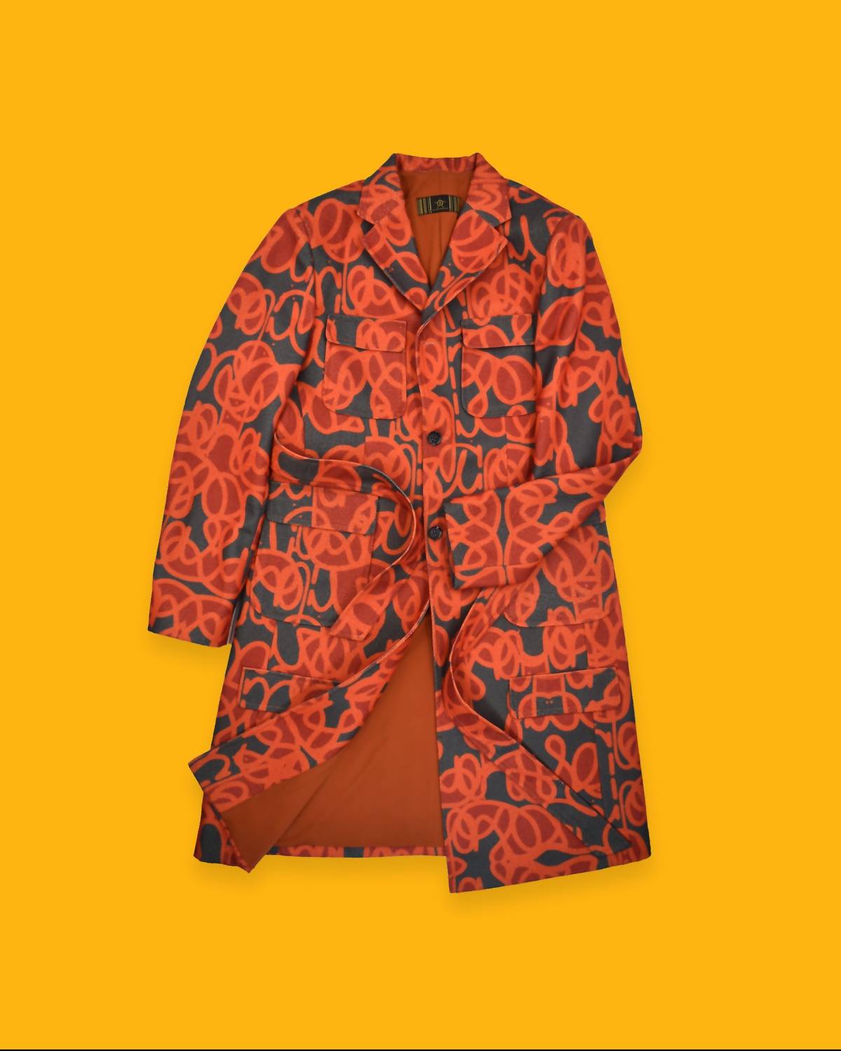 The Athletic Side Of Us - Oraise Print Long Coat - clothing - coats - directbrandpartner