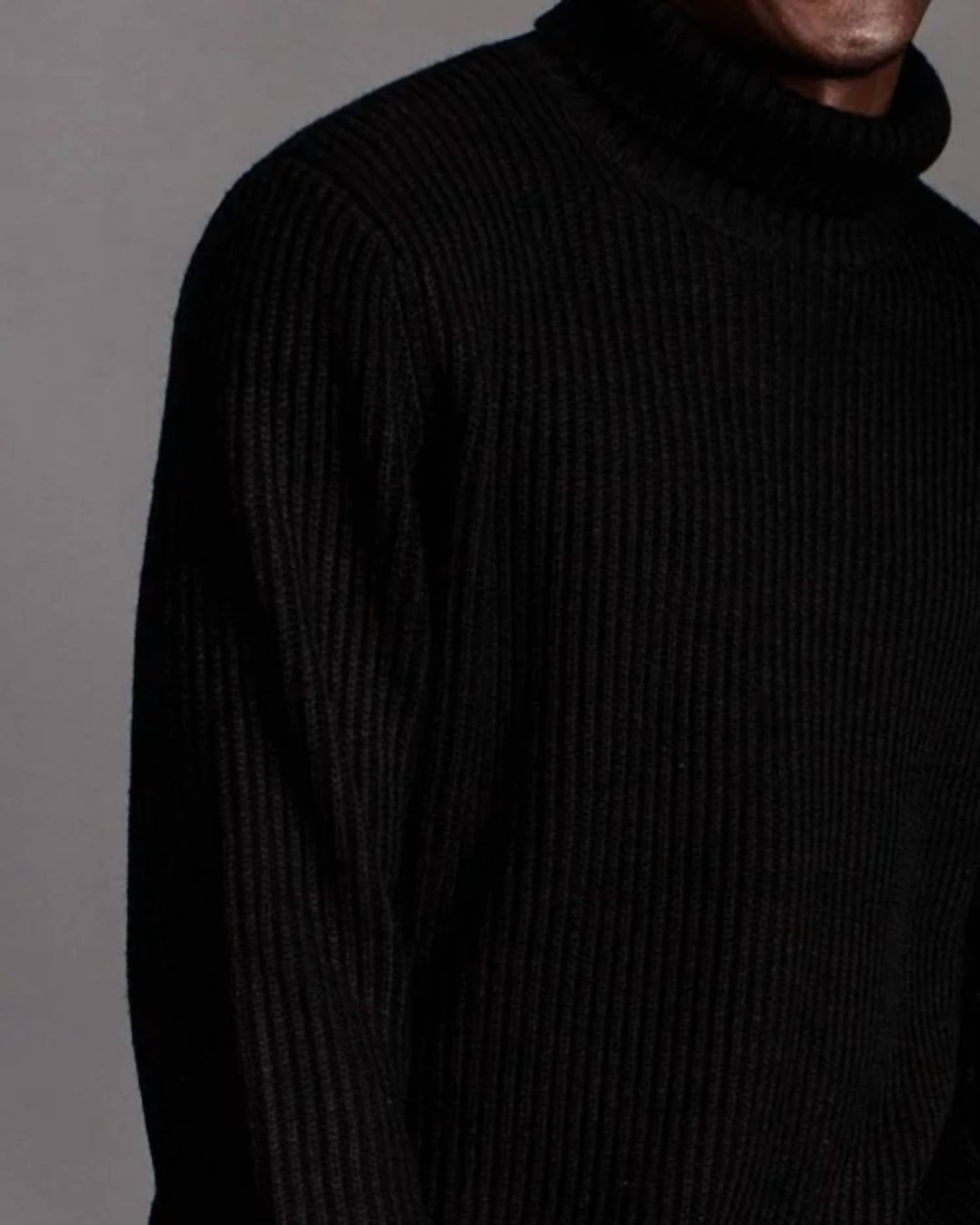 The Athletic Side Of Us - Turtle Neck Sweater - black - clothing - directbrandpartner