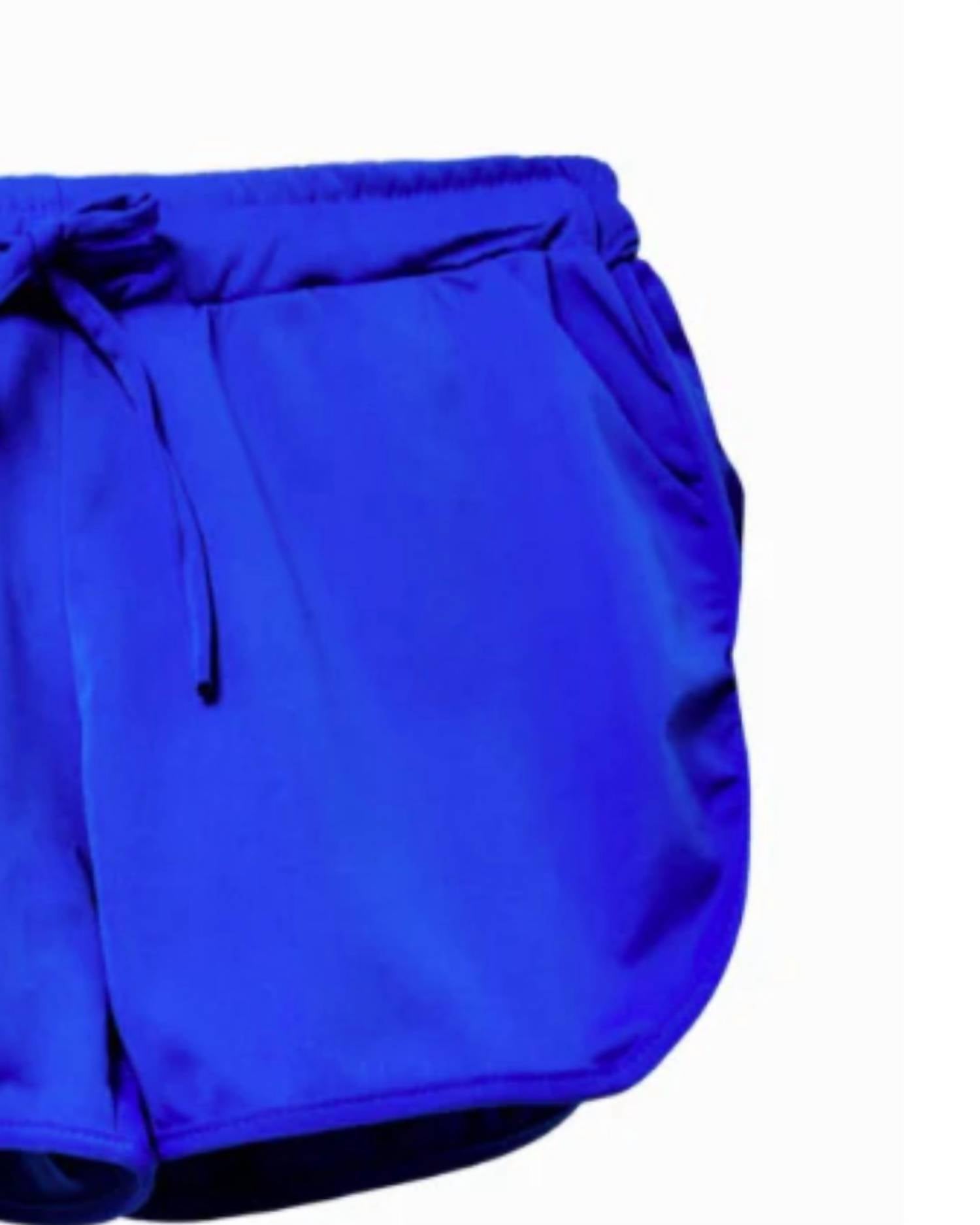 The Athletic Side Of Us - Women's Act Self Short Shorts - athletic - shorts - blue - clothing