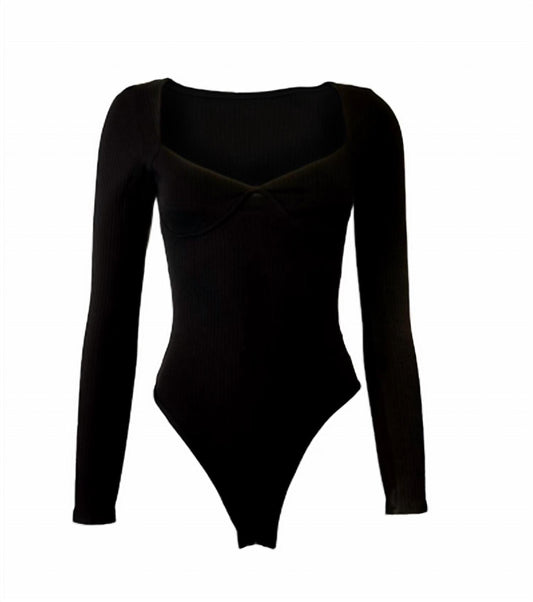 The Athletic Side Of Us - Women's Lady Liberty Long Sleeve Leotard - black - bodysuits - clothing