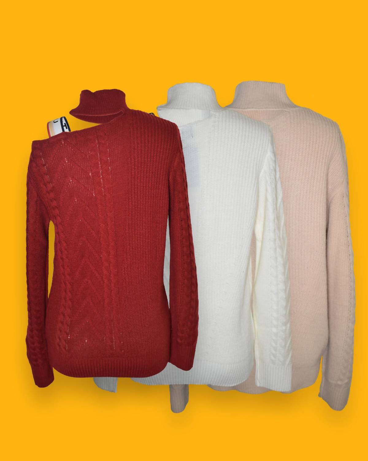 The Athletic Side Of Us - Women's Victorian Cut Out Shoulder Sweater - brown - clothing - cowl