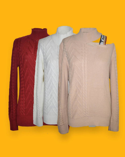 The Athletic Side Of Us - Women's Victorian Cut Out Shoulder Sweater - brown - clothing - cowl