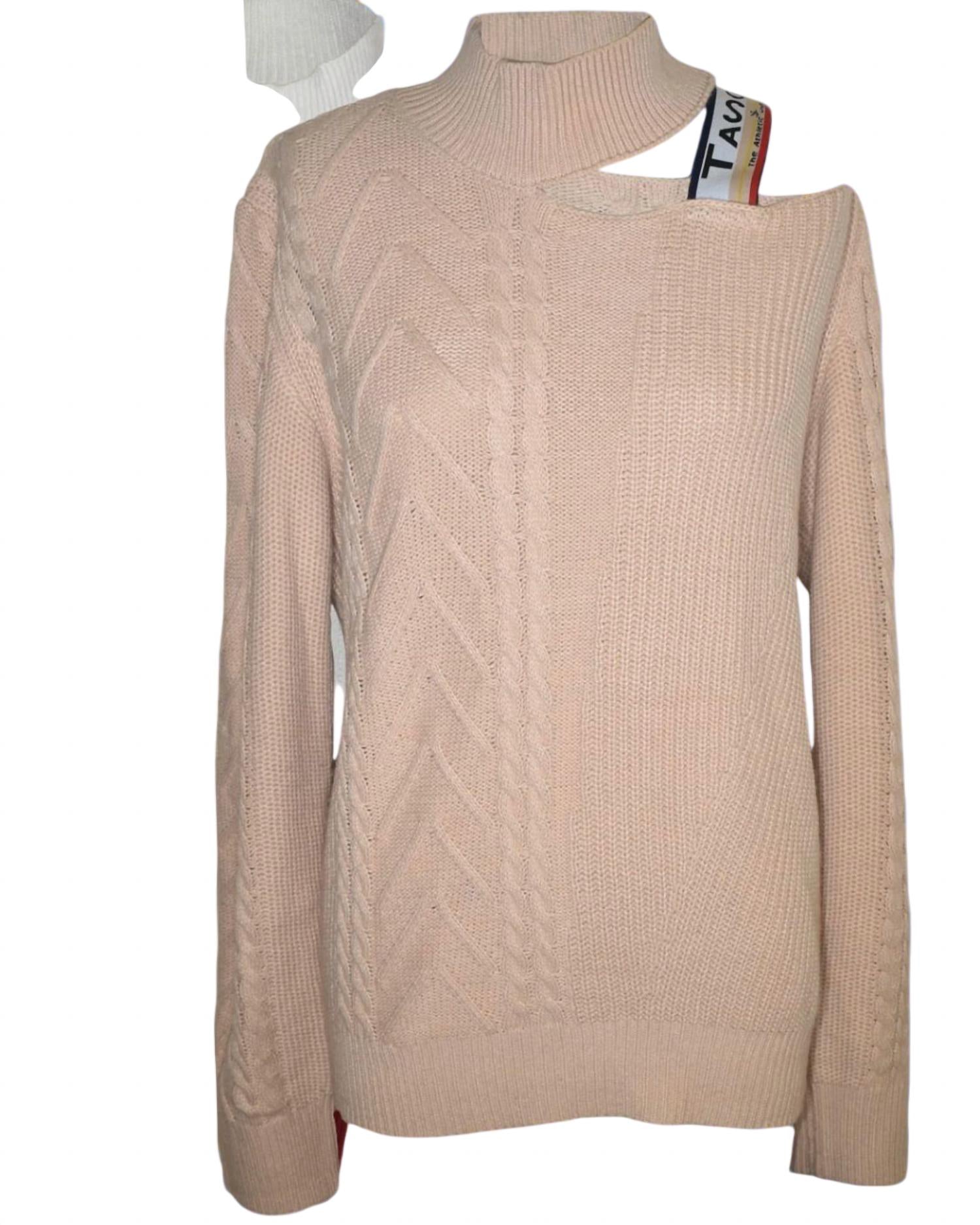 The Athletic Side Of Us - Women's Victorian Cut Out Shoulder Sweater - brown - clothing - cowl