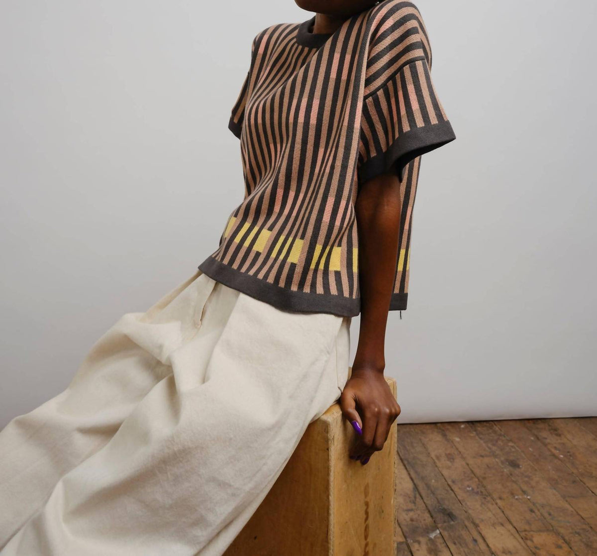 The Endery - Bauhaus Short Sleeve Sweater Tee