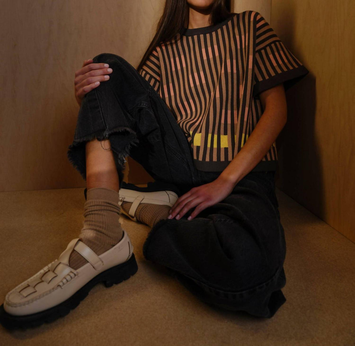 The Endery - Bauhaus Short Sleeve Sweater Tee
