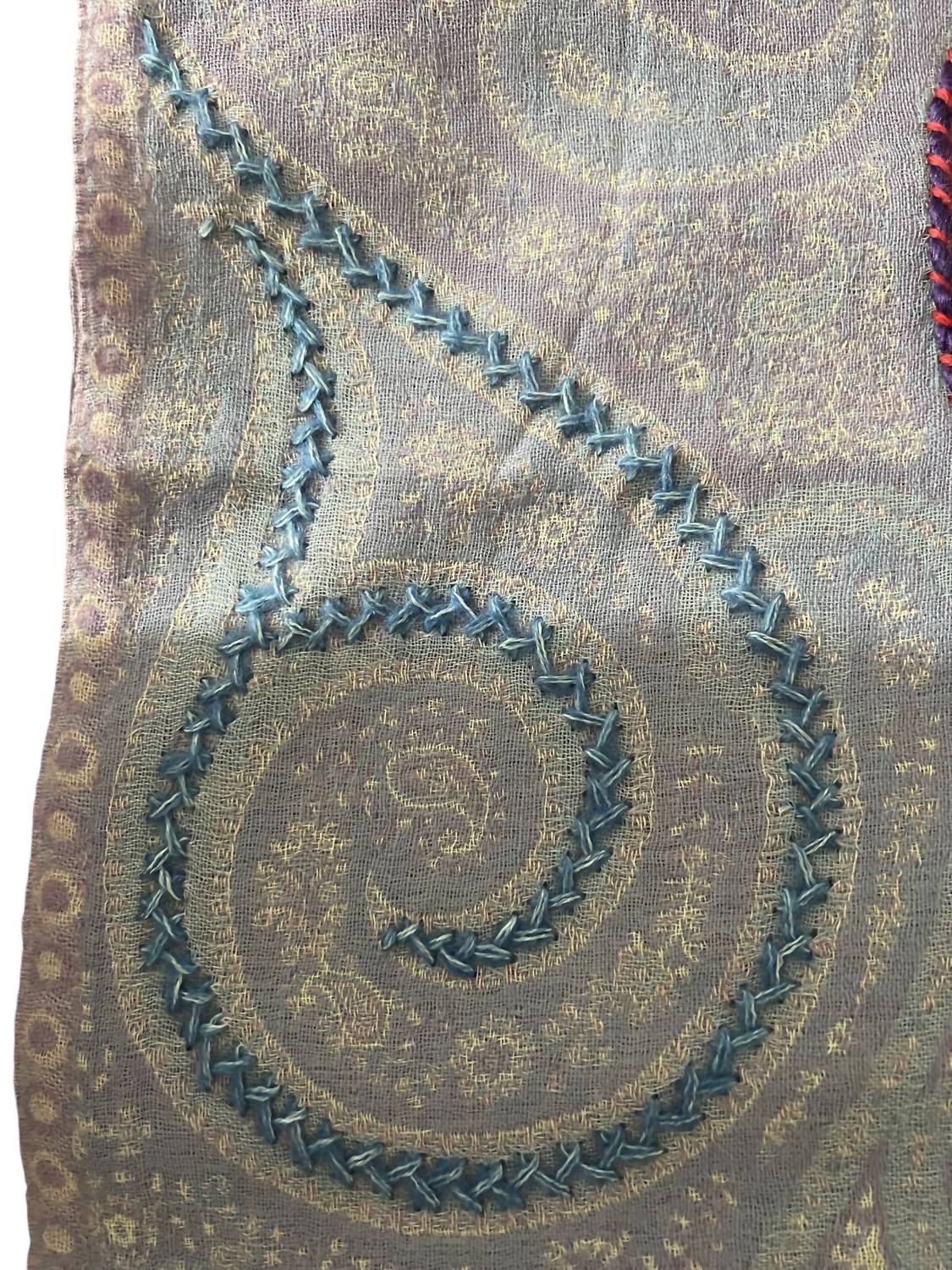 The Gray Crab - Women's Embroidery Scarf - accessories - directbrandpartner - purple