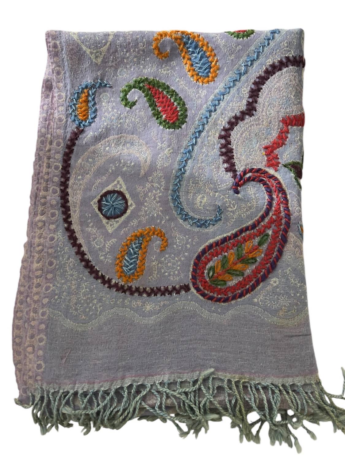 The Gray Crab - Women's Embroidery Scarf - accessories - directbrandpartner - purple
