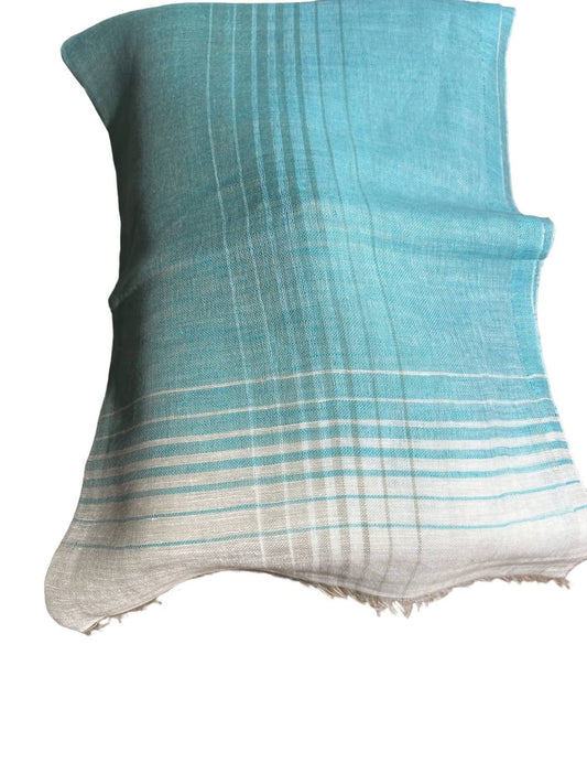 The Gray Crab - Women's Linen Cotton Scarf - accessories - blue - cotton - blend