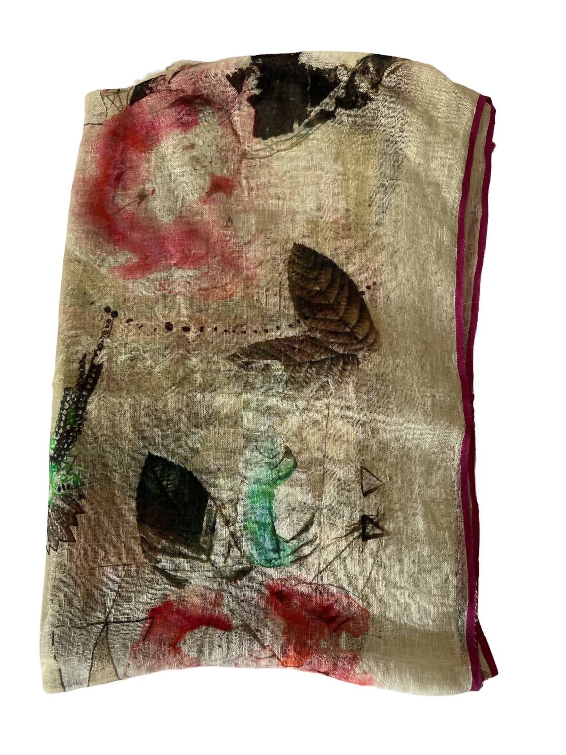 The Gray Crab - Women's Linen Scarf - accessories - beige - directbrandpartner