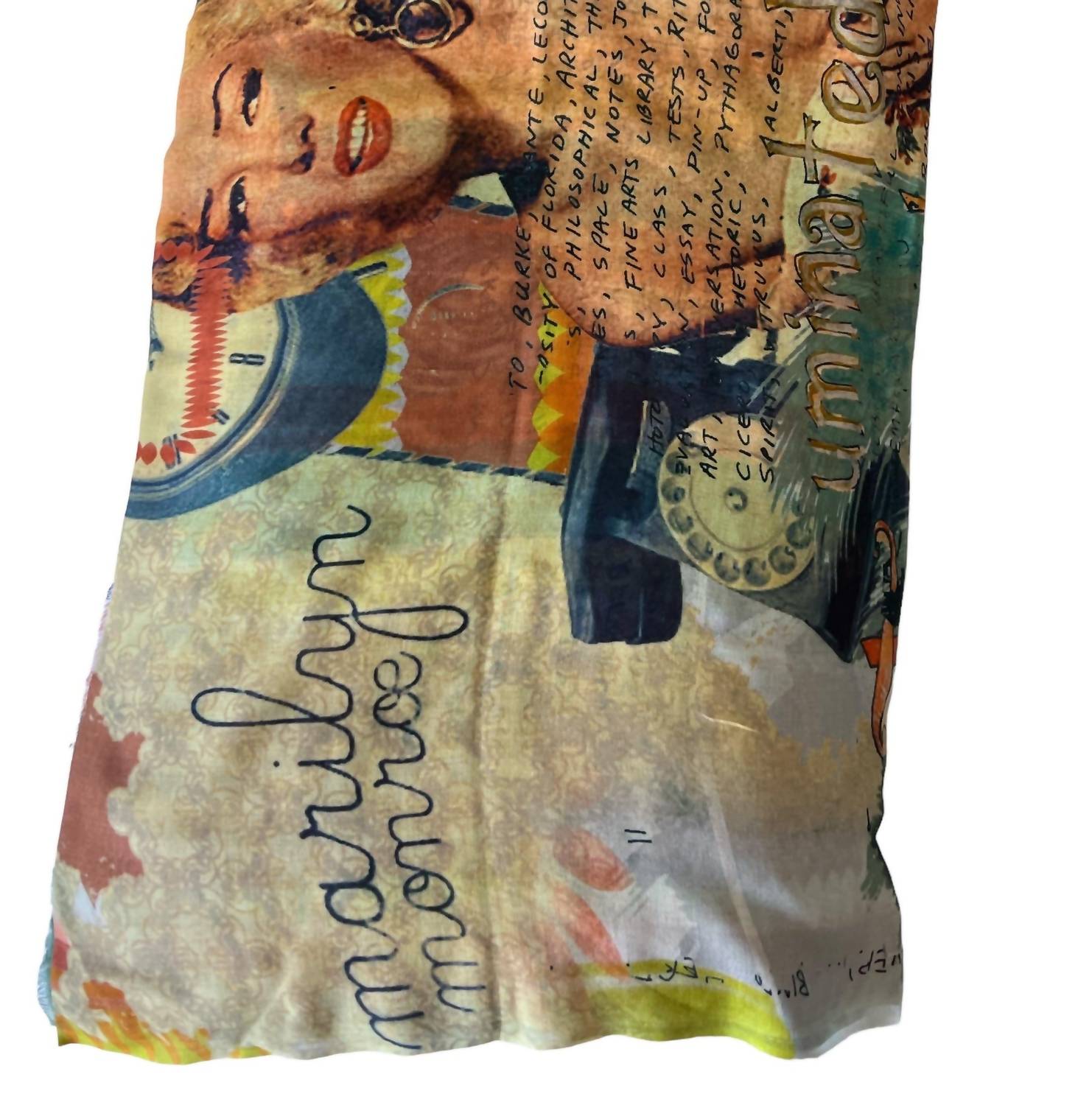 The Gray Crab - Women's Marilyn Monroe Linen Scarf - accessories - beige - directbrandpartner