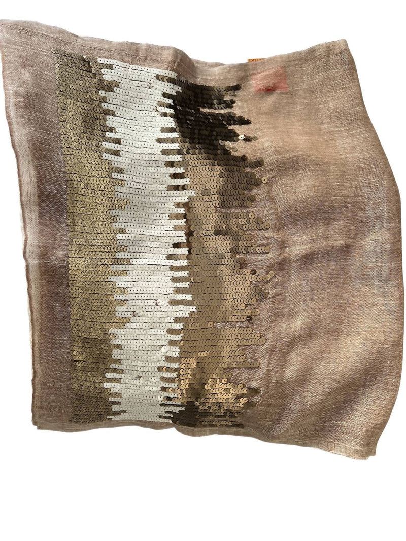 The Gray Crab - Women's Rich Linen Blend Scarf - accessories - brown - directbrandpartner