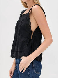 The Great. - Attic Lace Cami Top - black - camisoles - clothing