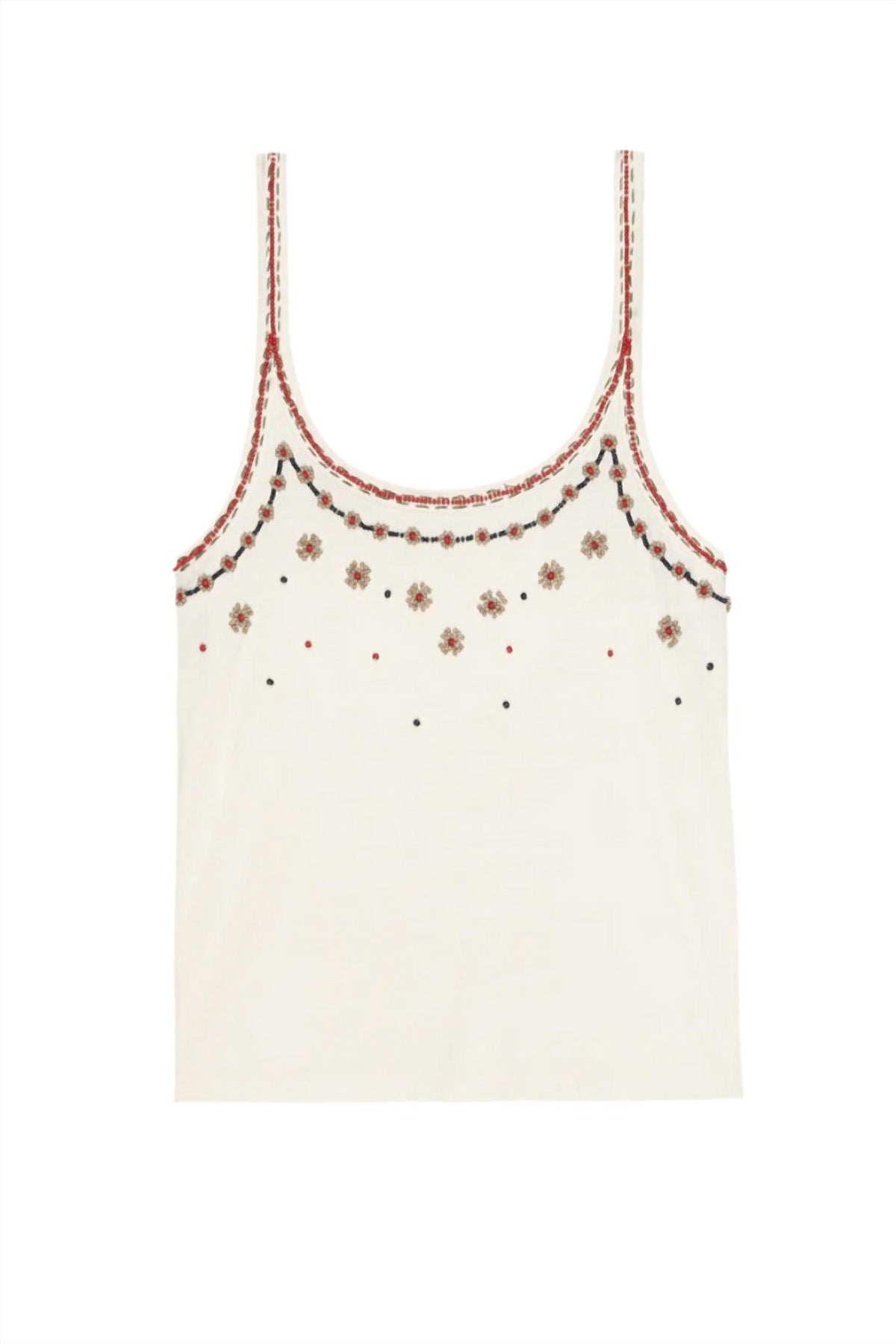 The Great. - Beaded Slim Tank Top