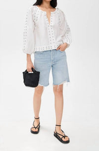 The Great. - Bodega Top With Studs - blouses - clothing - cotton