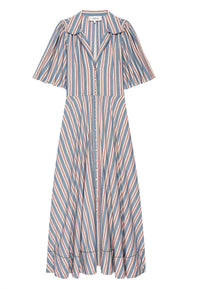The Great Eros - Bridge Dress - blue - clothing - cotton