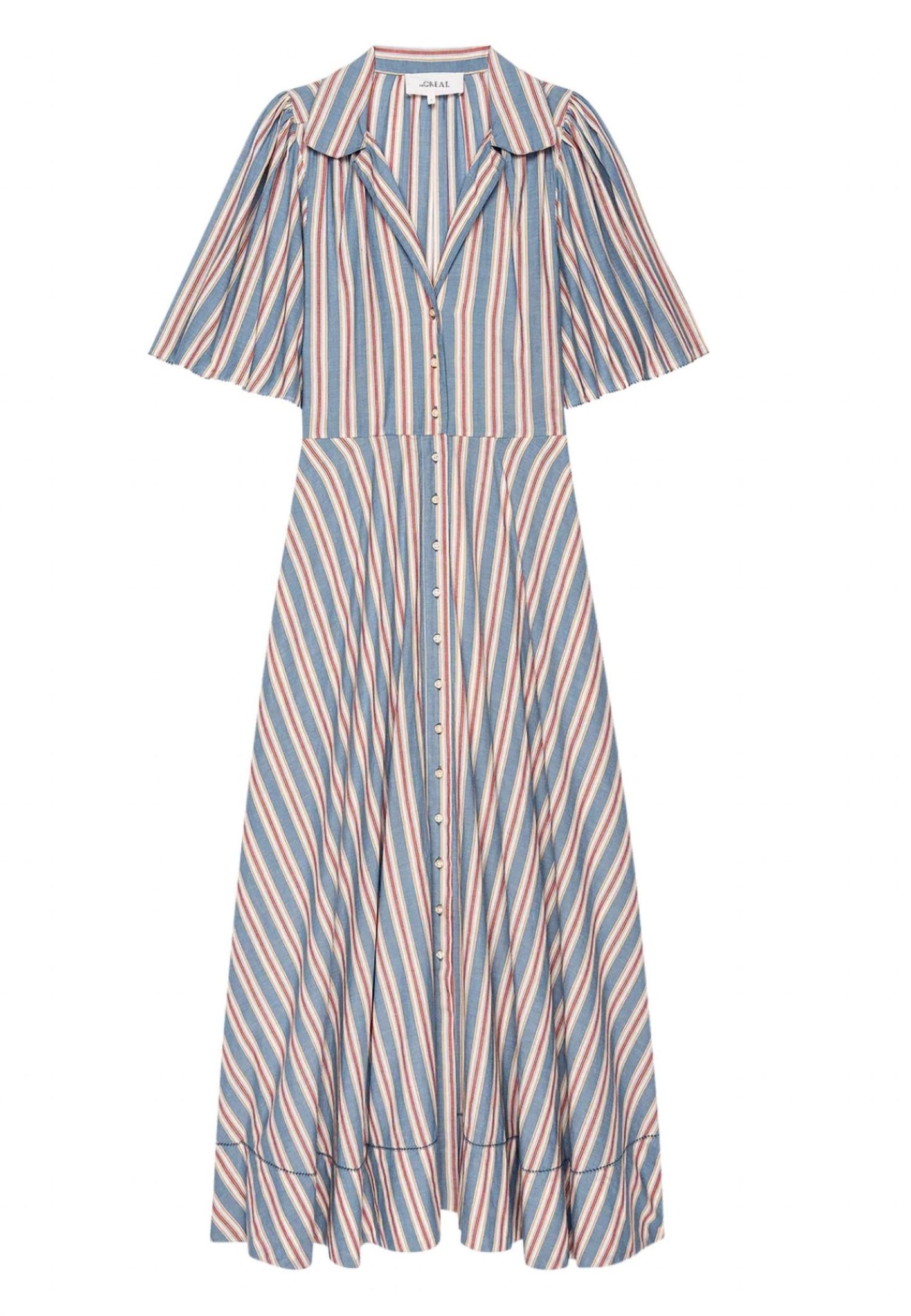 The Great Eros - Bridge Dress - blue - clothing - cotton