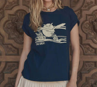 The Great. - Everglade Graphic The Boxy Crew Top