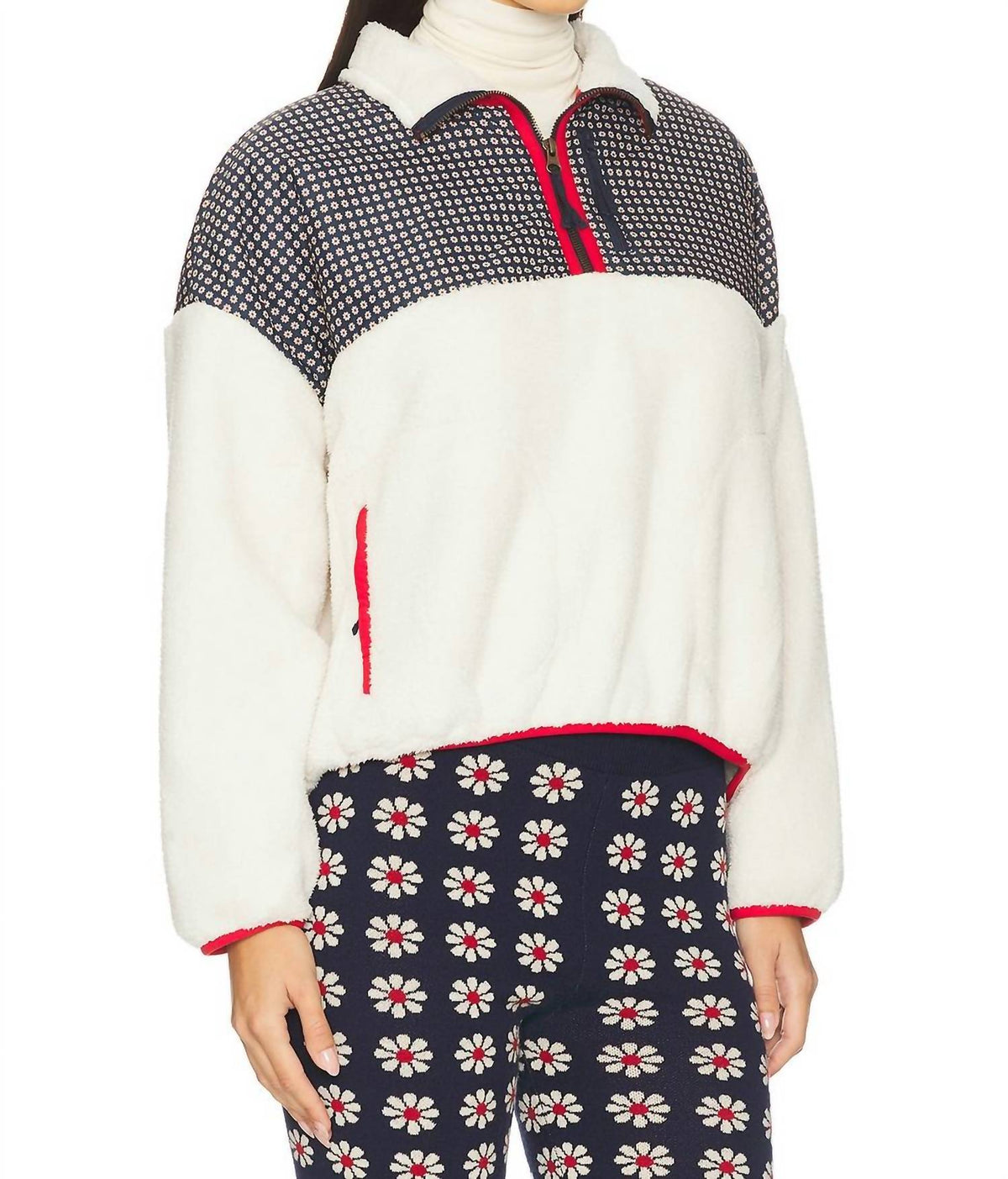 The Great. - Plush Terrain Half Zip Jacket