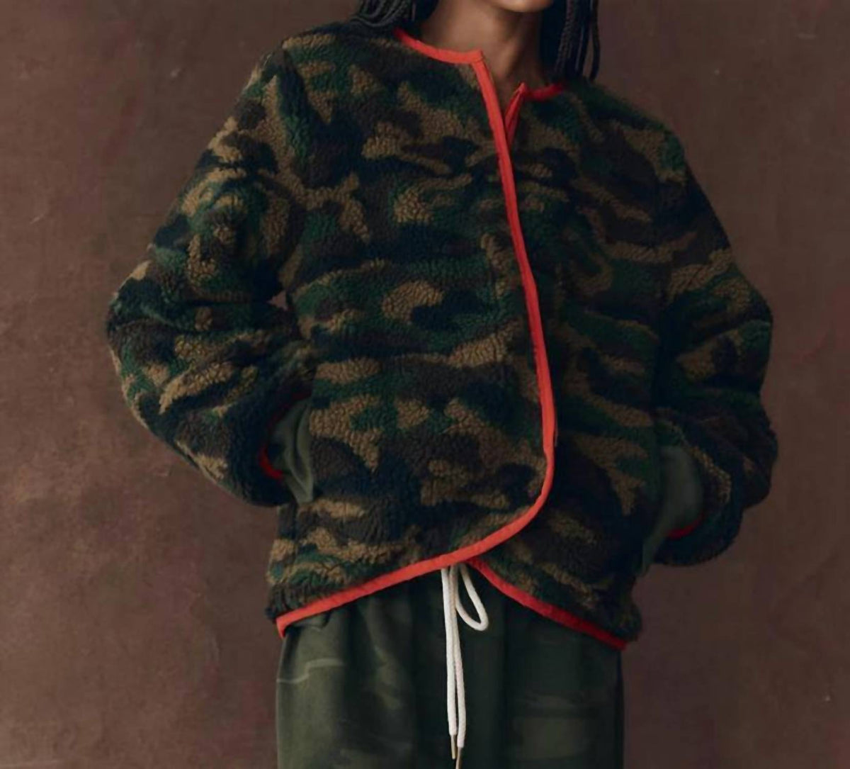 The Great. - Reversible Plush Bomber Jacket
