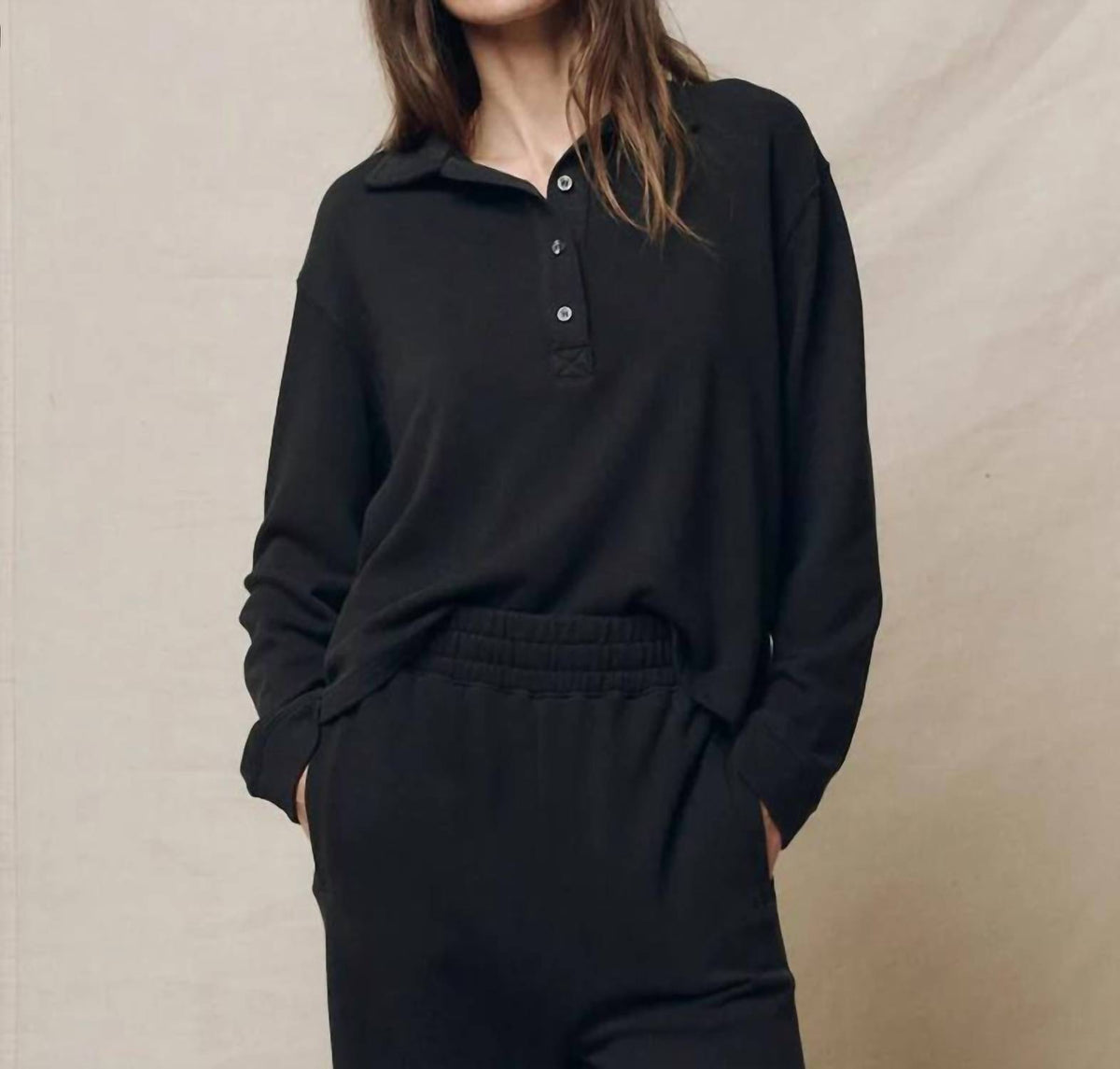 The Great. - Rugby Long Sleeve Collared Sweatshirt