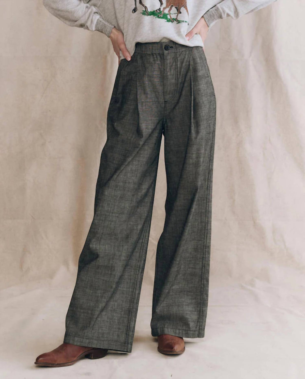 The Great. - Sawyer Pull-on Pleated Pant