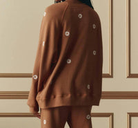 The Great. - Slouch Sweatshirt With Daisy Embroidery