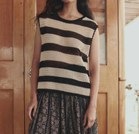The Great. - The Crochet Sweater Shell Top