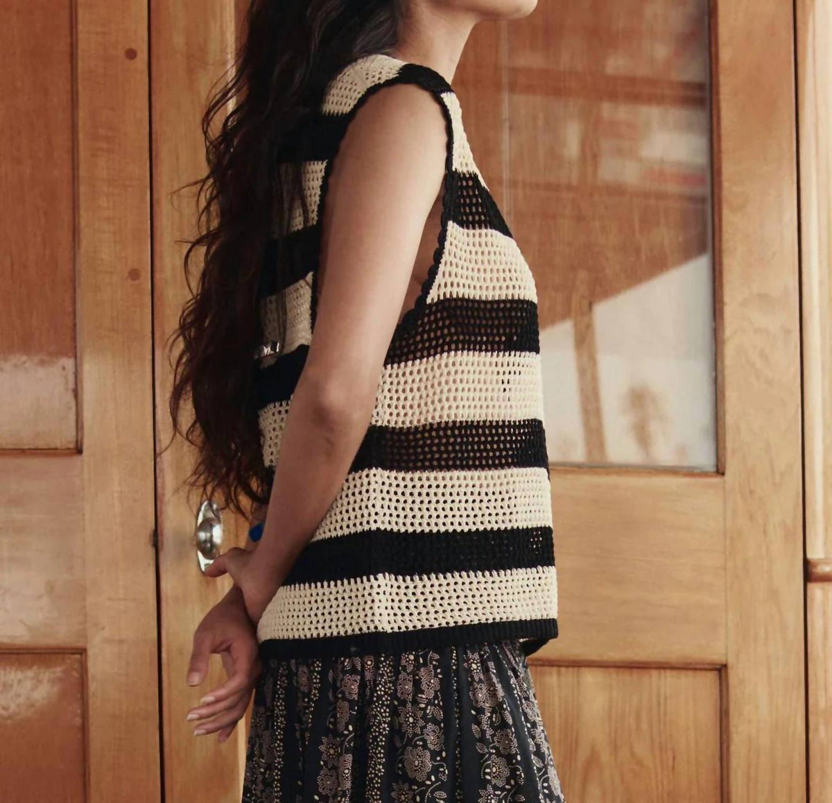 The Great. - The Crochet Sweater Shell Top