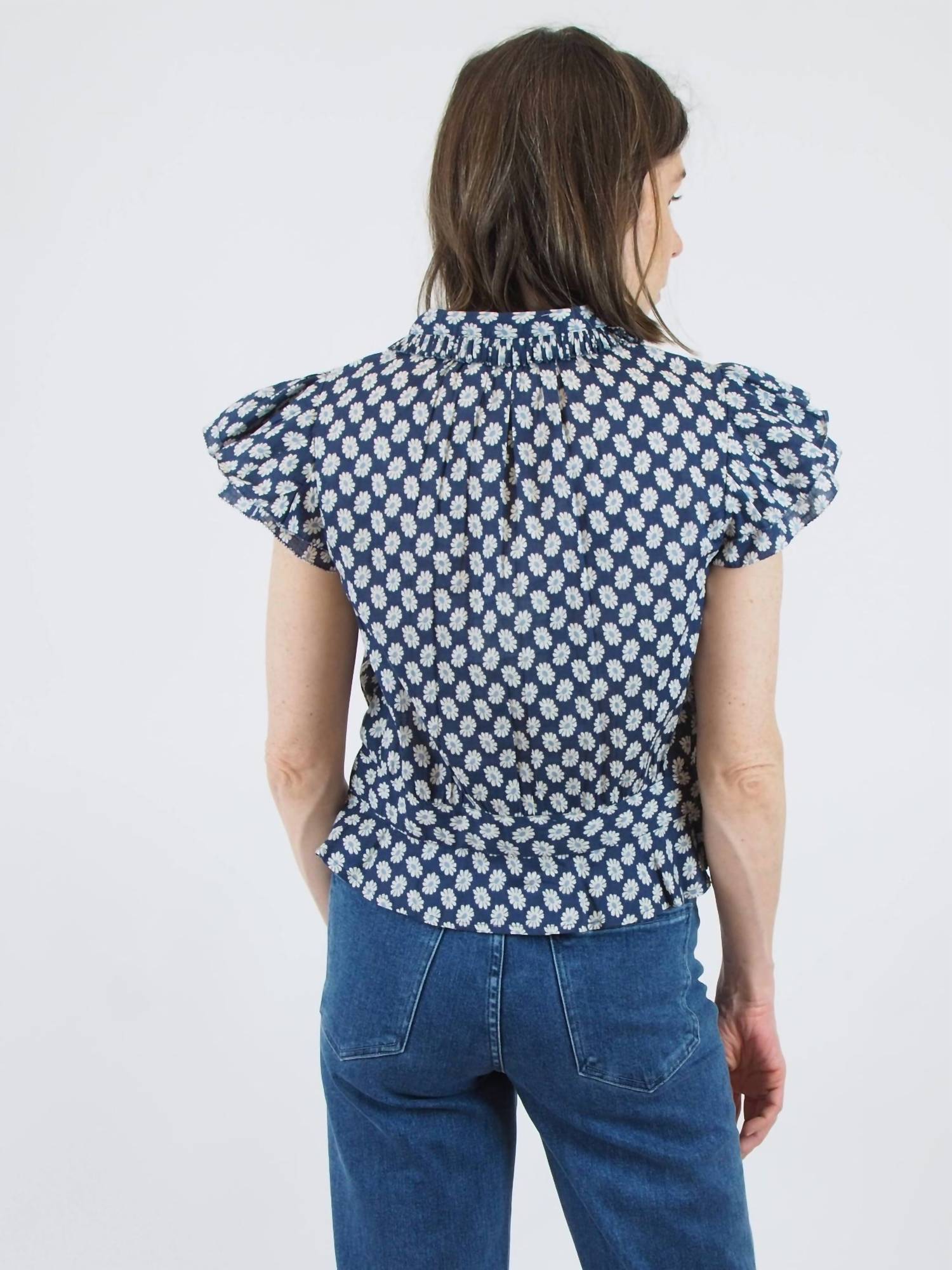 The Great. - Women's Gardenia Top - blouses - blue - clothing