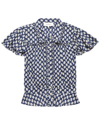 The Great. - Women's Gardenia Top - blouses - blue - clothing