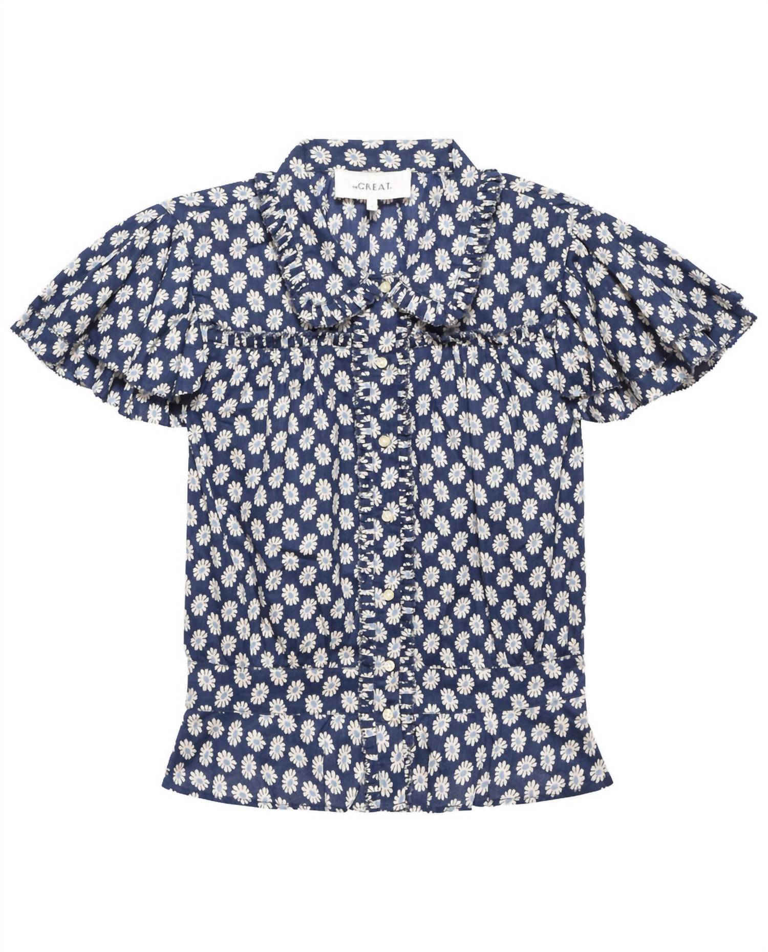 The Great. - Women's Gardenia Top - blouses - blue - clothing