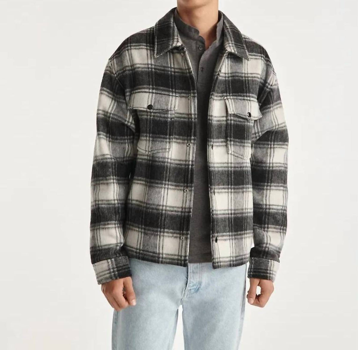 The Kooples - Wool Jacket With Check Motif