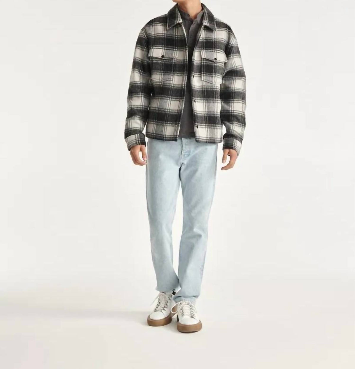 The Kooples - Wool Jacket With Check Motif