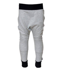 The Mini Classy - Kids Quilted Patch Denim Harem Pants