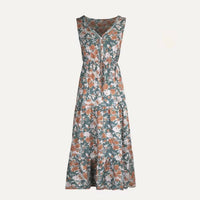 The Moment Collection - Floral V - neck Tiered Sleeveless Dress - clothing - dresses - floral